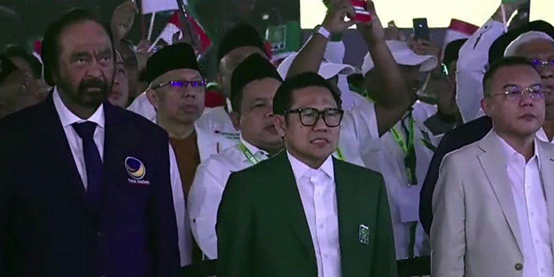 Ketua Umum Partai Nasdem, Surya Paloh, menghadiri peringatan Harlah ke-26 PKB di JCC, Jakarta, Selasa (23/7)
