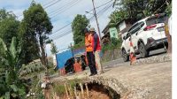 BPBD Kota Sukabumi Monitoring di Jalan Pembangunan