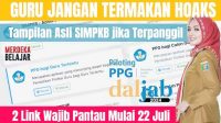 Surat Edaran Piloting PPG Daljab Pemanggilan Dimulai 22 Juli 2024, Ini Tampilan SIMPKB jika Terpanggil