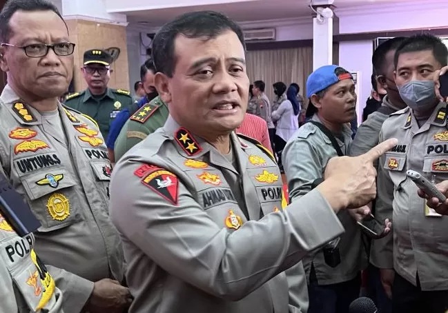 Irjen Pol Ahmad Luthfi yang sebelumnya menjabat Kapolda Jawa Tengah mengemban tugas baru sebagai Pati Itwasum Polri untuk penugasan di Kementerian Perdagangan (Kemendag). (Wisnu Adhi/Antara)