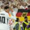 Selebrasi gol pemain Jerman, Jamal Musiala (c) AP Photo/Andreea Alexandru