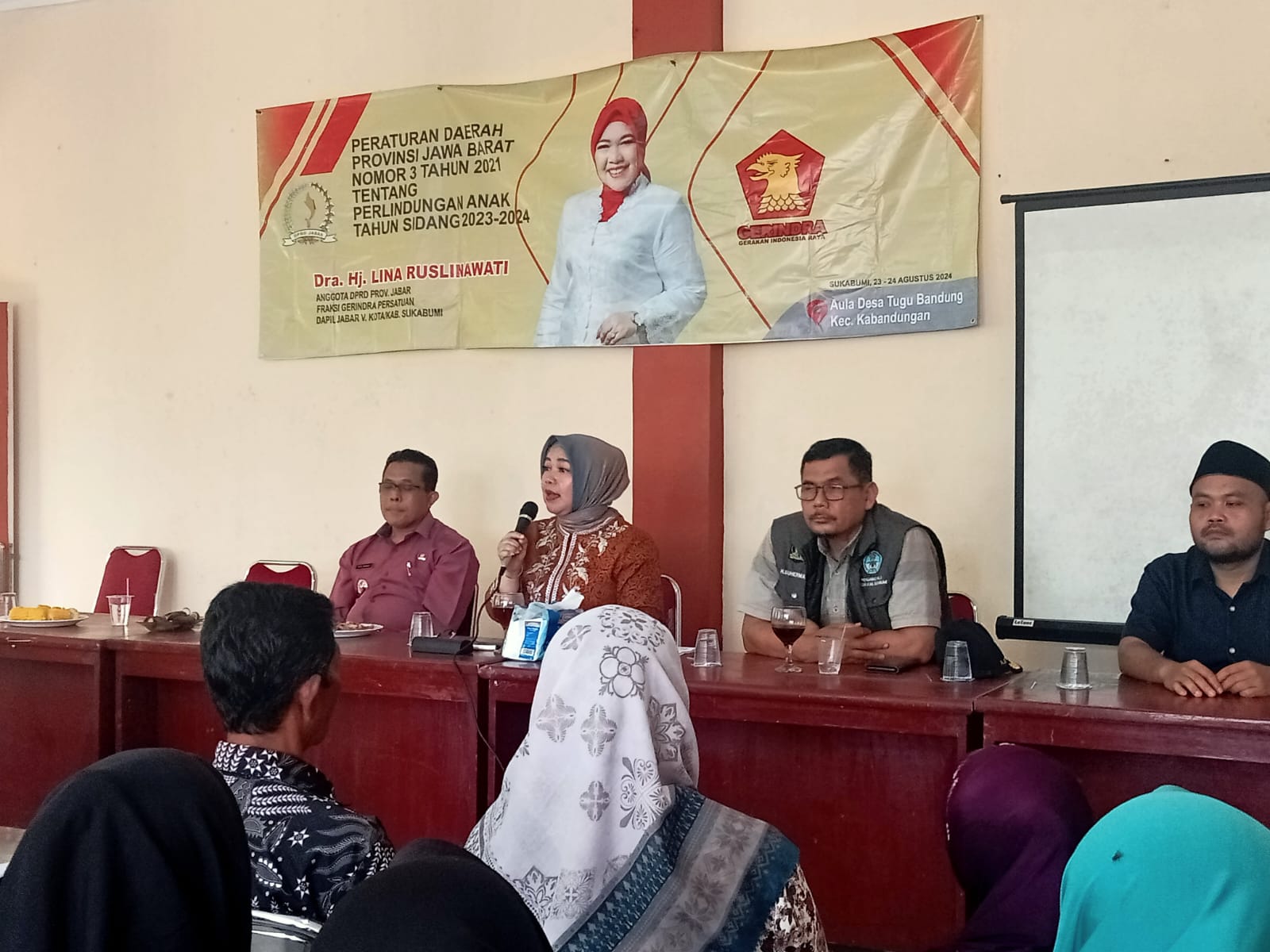 Anggota DPRD Provinsi Jawa Barat Fraksi Gerindra, Lina Ruslinawati kembali melakukan penyebarluasan peraturan daerah (Perda) Provinsi Jawa Barat No.3 tahun 2021 tentang penyelenggaraan perlindungan anak
