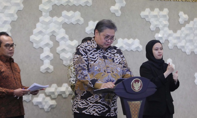 Menteri Koordinator Bidang Perekonomian Airlangga Hartarto. (Fedrik Tarigan/Jawa Pos)