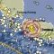 Informasi gempa yang terjadi di Kabupaten Sukabumi, Jawa Barat, Minggu (4/8/2024). ANTARA/Khaerul Izan