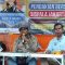 Ketua Forum Siswa Pencinta Alam (Fasta) DKI Jakarta Adjie Risbawan (kiri) bersama Ketua Panitia Pendakian Bersama Sispala DKI Jakarta, Dedi Satria saat memberikan keterangan pers di Jakarta, Selasa (20/8/2024). (Syaiful Hakim)