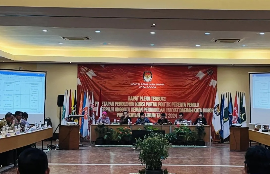 Rapat Pleno terbuka KPU Kota Bogor, Jumat (23/8/2024).