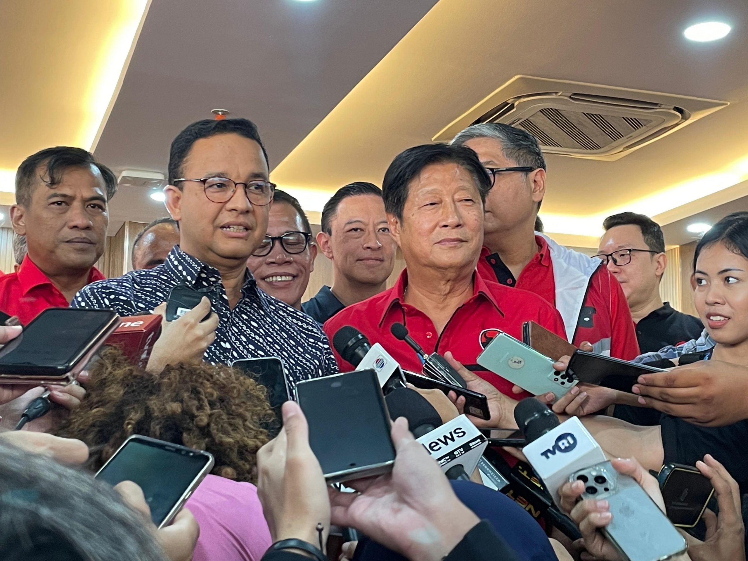 Disinggung soal peluangnya Maju Jadi Cagub dari PDIP, Anies: Insya Allah.-Disway.id/Candra Pratama-