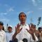 Presiden RI Joko Widodo memberikan keterangan kepada wartawan di IKN, Kalimantan Timur, Rabu (14/8/2024). (Mentari Dwi Gayati)