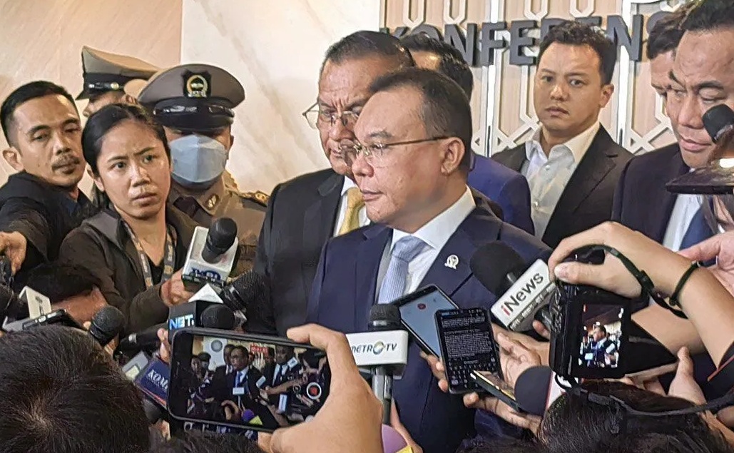Wakil Ketua DPR RI Sufmi Dasco Ahmad di Kompleks Parlemen, Senayan, Jakarta, Kamis (22/8/2024). (Melalusa Susthira K).
