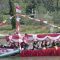 Festival perahu hias menyambut hari jadi ke-154 Kabupaten Sukabumi yang dilaksanakan di kawasan UGGCP tepatnya di Sungai/Desa Ciwaru, Kecamatan Ciemas, Kabupaten Sukabumi, Jabar. (Aditya Rohman)