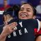 Gregoria Mariska Tunjung usai pertandingan melawan An Se Young di semifinal Olimpiade Paris 2024 (instagram BWF)