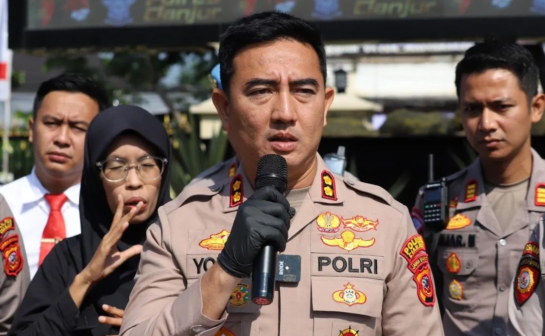 Kapolres Cianjur, Jawa Barat AKBP Rohman Yongky Dilatha.(ANTARA/Ahmad Fikri).
