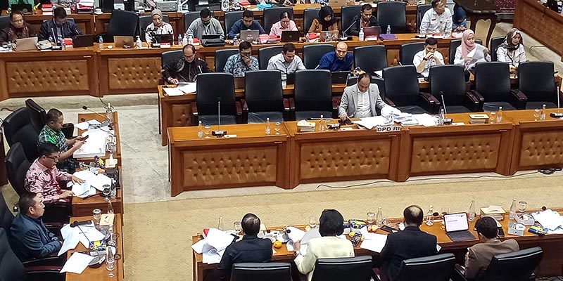 Suasana Rapat Panja Baleg DPR RI membahas revisi UU Pilkada, Rabu (21/8)/RMOL
