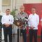 Kepala Protokol Negara Andy Rachmianto (tengah) memberikan keterangan kepada wartawan di Istana Kepresidenan Jakarta, Senin (26/8/2024). (Rangga Pandu Asmara Jingga)