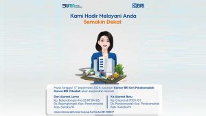 BRI Unit Parakansalak Sukabumi Pindah Alamat Mulai 17 September 2024