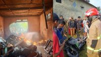 Rumah dan Motor Ninja di Desa Perbawati Sukabumi Ludes Terbakar,  Diduga Korsleting Listrik