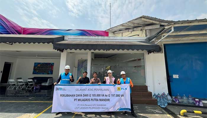 PLN UP3 Sukabumi Perubahan Daya PT Milagros Putra Mandiri