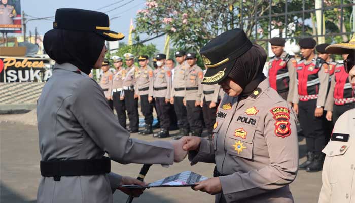 42 Personel Polres Sukabumi Kota dan ASN Diganjar Penghargaan