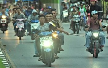 Ilustrasi geng motor. (Antara)