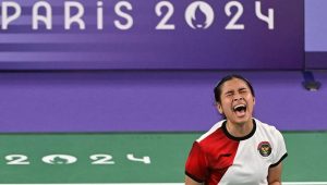 Ekspresi Gregoria Mariska Tunjung Saat Dipastikan ke semifinal Olimpiade Paris
