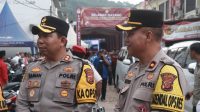 Ratusan Personel Gabungan Amankan Pendaftaran Cakada Kabupaten Sukabumi