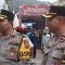 PENGAMANAN :  Kabagops Polres Sukabumi Kompol Dedi Suryadi (Kanan) bersama Kapolres saat memberikan penjelasan kepada sejumlah awak media.