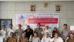 Kick Off dan Sosialisasi Program Kesiapsiagaan Gempa Bumi (Earthquake Readiness) fase II yang dilaksanakan PMI Kota Sukabumi, Selasa (03/09/2024). (Aditya Rohman)