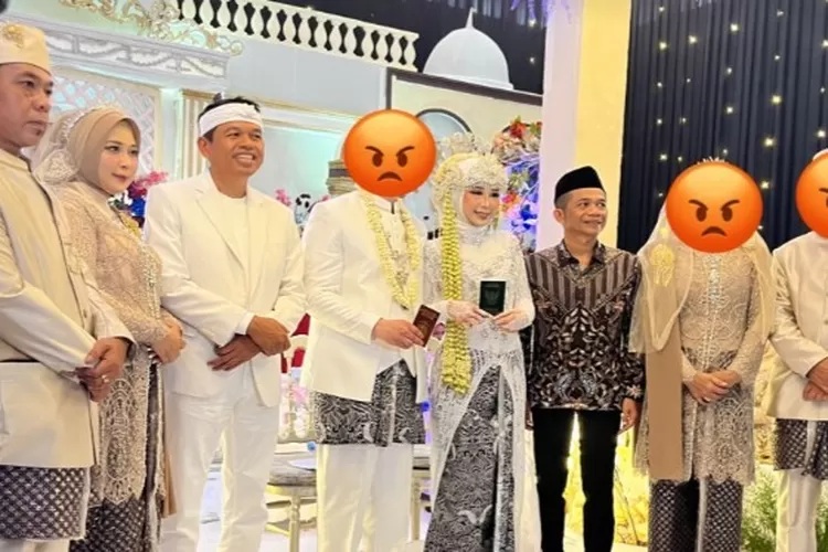 Momen pernikahan Nessa Salsa bersama Denny Nugraha yang dihadiri oleh Dedi Mulyadi (akun Tiktok nessa.sls)