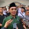 Ketua DPC PKB Kabupaten Sukabumi Hasim Adnan saat diwawancarai seusai konsolidasi pemenangan Paslon Gubernur-Wakil Gubernur Jabar dan Paslon Bupati-Wakil Bupati Sukabumi.