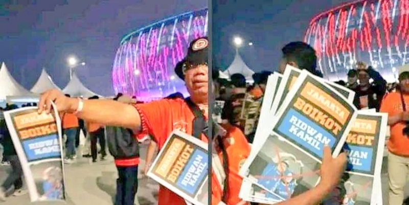Suporter fanatik klub Persija Jakarta, The Jakmania menolak Ridwan Kamil/Ist