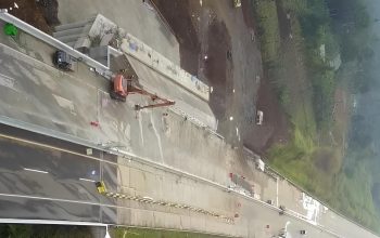 Proyek Penanganan Longsor Tol Bogor Ciawi Sukabumi (Bocimi) di Seksi 2 KM 64+600 sudah hampir selesai