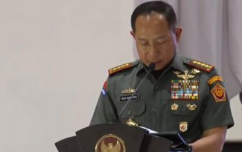 Panglima TNI Jenderal Agus Subiyanto saat hadir dalam pengarahan Presiden Jokowi kepada pejabat TNI-Polri di Ibu Kota Nusantara (IKN) Kalimantan Timur, Kamis (12/9)./Ist