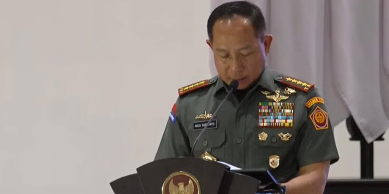 Panglima TNI Jenderal Agus Subiyanto saat hadir dalam pengarahan Presiden Jokowi kepada pejabat TNI-Polri di Ibu Kota Nusantara (IKN) Kalimantan Timur, Kamis (12/9)./Ist