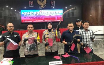 Berandal Bermotor di Cireungas Sukabumi Bacok Polisi