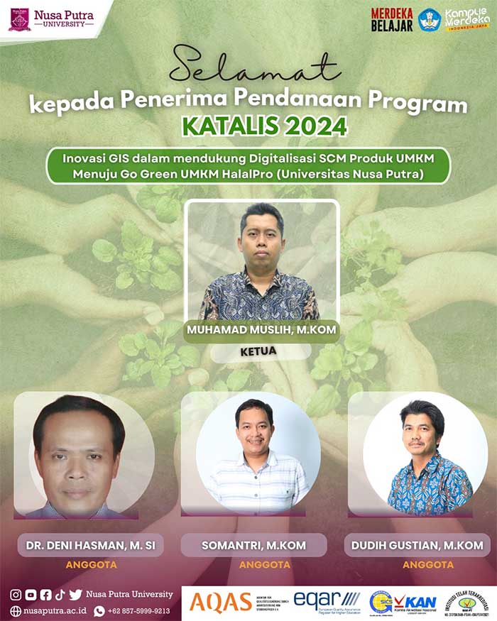 Dosen Universitas Nusa Putra Raih Hibah Penelitian KATALIS 2024
