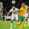 Timnas Indonesia lawan Timnas Australia. Pesepak bola Timnas Indonesia Rizky Ridho (kedua kanan) berebut bola di udara dengan pesepak bola Timnas Australia Cameron Burgess (ketiga kanan) pada laga Grup C putaran ketiga Kualifikasi Piala Dunia 2026 Zona Asia di Stadion Utama Gelora Bung Karno, Senayan, Jakarta, Selasa (10/9/2024). (ANTARA FOTO/Hafidz Mubarak)