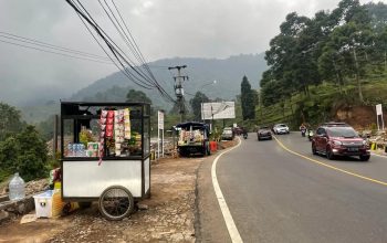 Pedagang gaya baru di Kawasan Puncak Bogor. (Foto: Septi Nulawam/Radar Bogor)