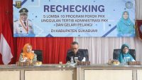 Wakil Bupati Sukabumi Terima Tim Verifikasi Recheking Lomba 10 program Pokok PKK Jabar