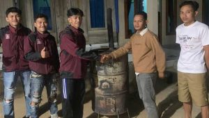 Mahasiswa KKN Nusa Putra Ciptakan Alat Pengelolaan Sampah dari Drum Bekas