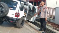 Laka Beruntun di Cikembar Sukabumi, Mobil Kia Jeep Seruduk Tiga Kendaraan 