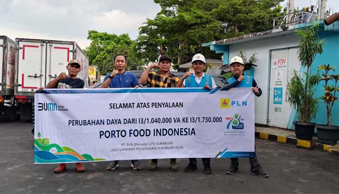 PLN UP3 Sukabumi Energize PT Porto Food Indonesia Daya 1.730 KVA