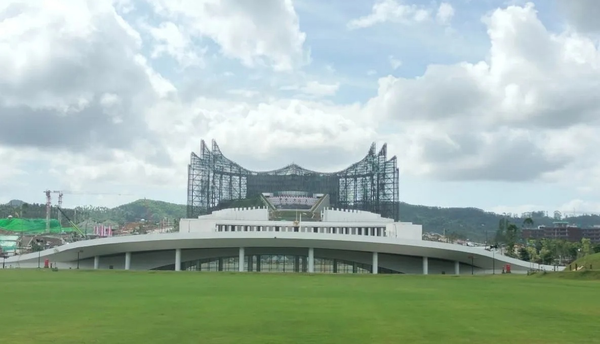 Area Plaza Seremoni di Ibu Kota Nusantara (IKN), Kalimantan Timur. (ANTARA/Aji Cakti)