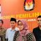 Ketua KPU Jabar Ummi Wahyuni beserta komisioner KPU Jabar lainnya memberikan keterangan di Bandung, Rabu (9/10/2024). (KPU Jabar)