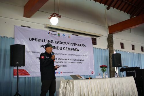LAWAN STUNTING: Pertamina Patra Niaga Regional JBB melalui Fuel Terminal Cikampek gelar Upskilling Kader Kesehatan Posyandu Cempaka dan Posyandu Remaja Resep di Purwakarta Pada hari Sabtu (5/9). (ist)
