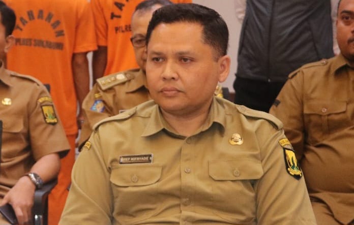 Yosep Nofriadi Sekretaris dinas Kominfosan Kabupaten Sukabumi .(FOTO : NANDI/ RADARSUKABUMI)