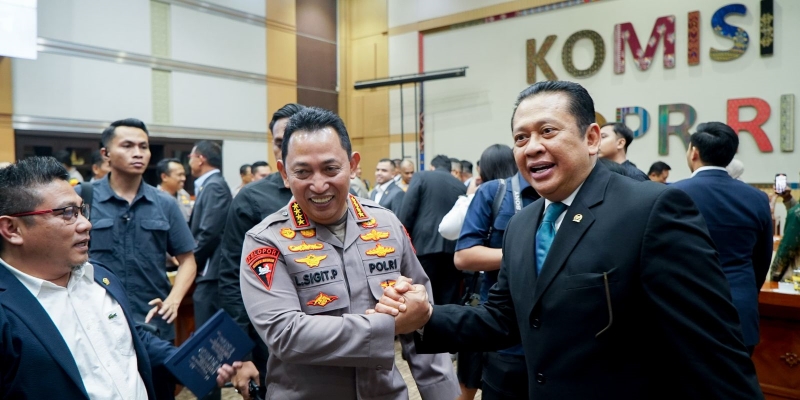 Anggota Komisi III DPR RI Bambang Soesatyo bersama Kapolri Jenderal Listyo Sigit Prabowo/Ist