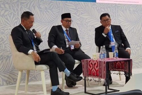BISNIS: Sesi talkshow pada di Indonesia Pavilion. (Istimewa)