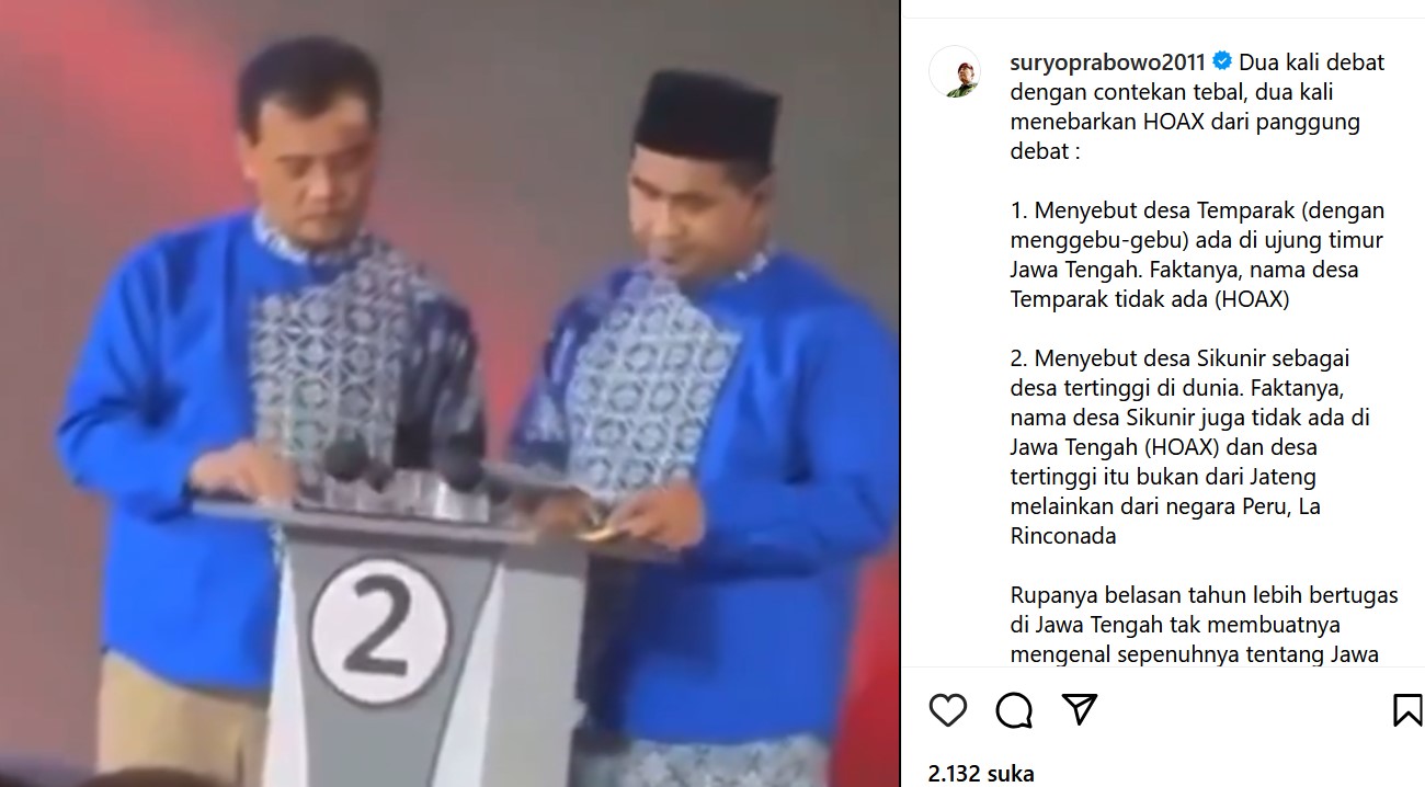 Tangkapan layar Instagram @suryoprabowo2011/RMOL