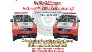 Ambulans Desa Loji Sukabumi Hilang Digondol Maling