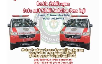 Ambulans Desa di Loji Simpenan Sukabumi Hilang